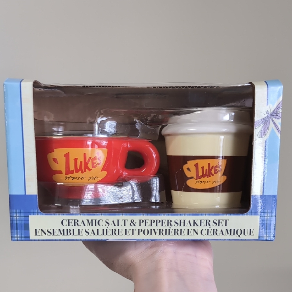 Gilmore Girls Luke's Diner Coffee Mug Design Ceramic Salt & Pepper Shaker Set ☕